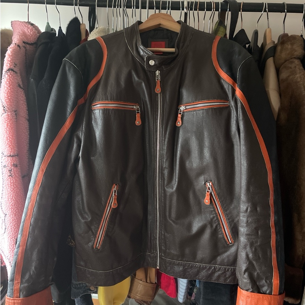 Vintage Leather Racing Jacket